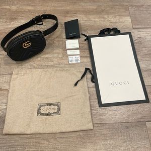 Gucci Marmont black belt bag